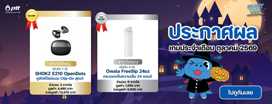 ประกาศผลเกมประจำเดือน ตุลาคม 2569